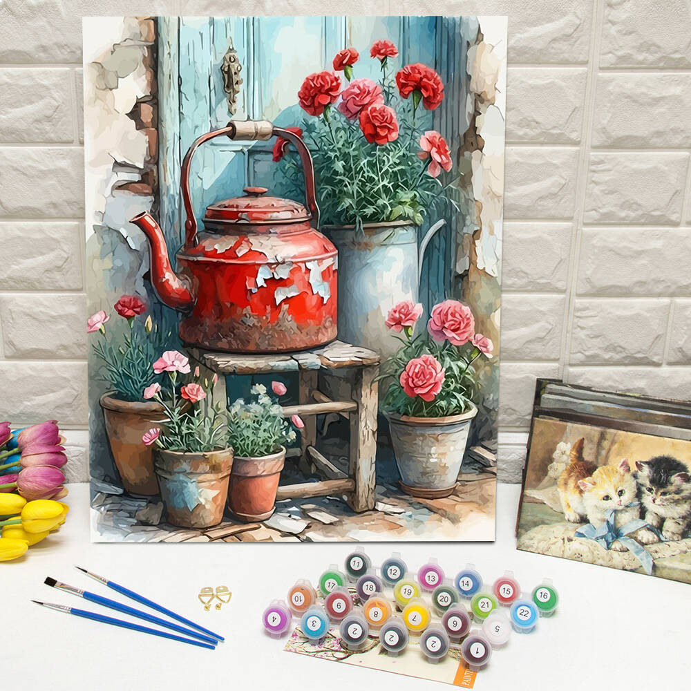 Art Craft Door - 숫자로 유화 산 풍경 DIY 디지털