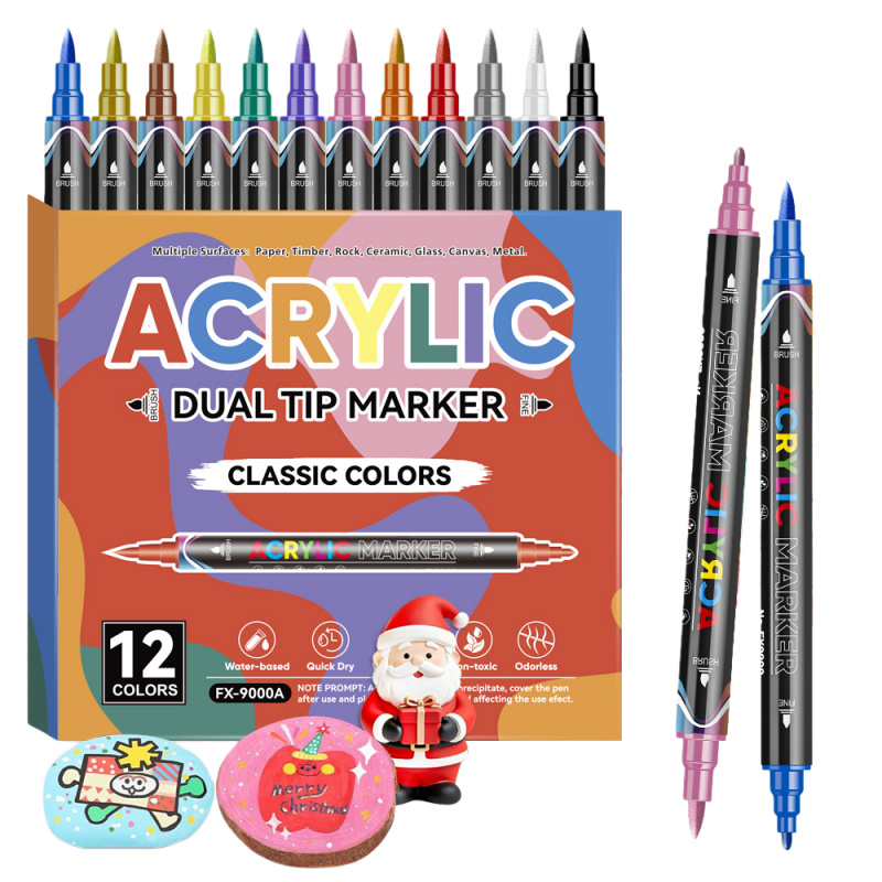 Copic Marker Classic - 아크릴 페인트 마커, 듀얼 팁 브러시&파인