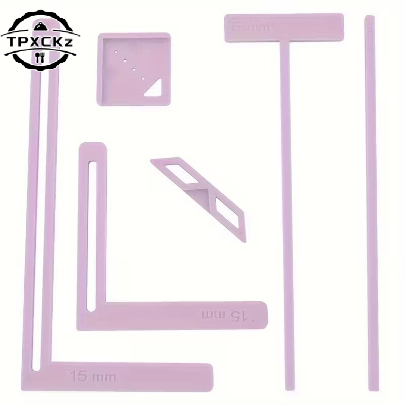 Bookbinding Supply Kit - 6Pcs 스크랩북 도구 다기능 눈금자 DIY