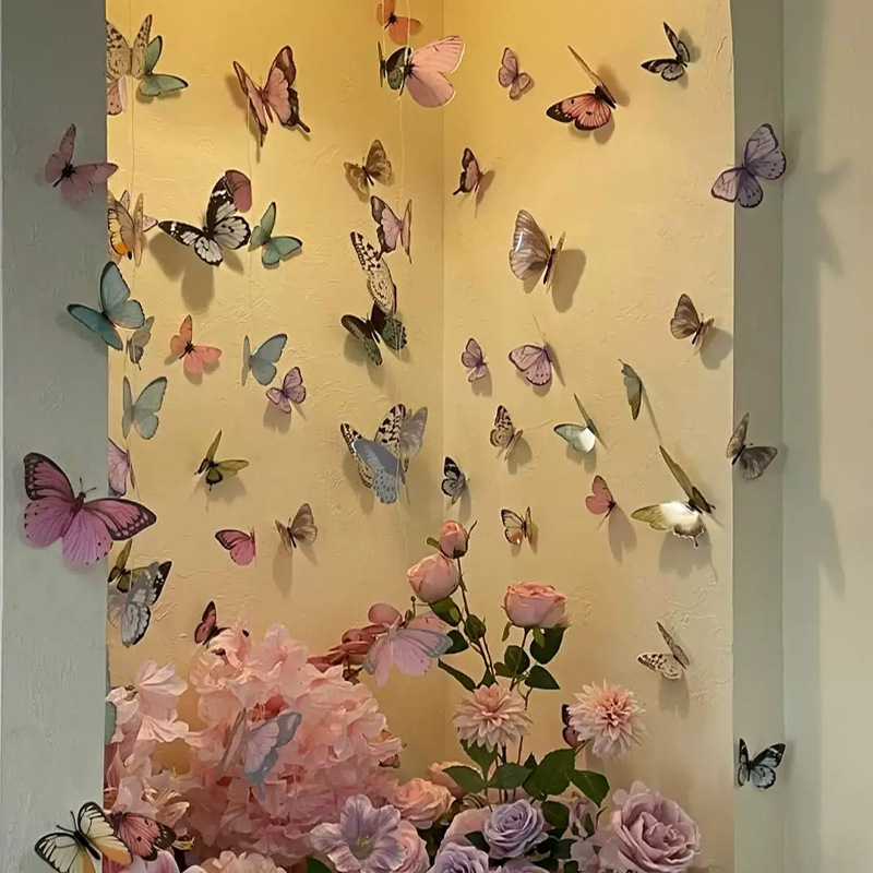Art Craft Earth Day - 12개 3D 나비 벽 스티커 DIY