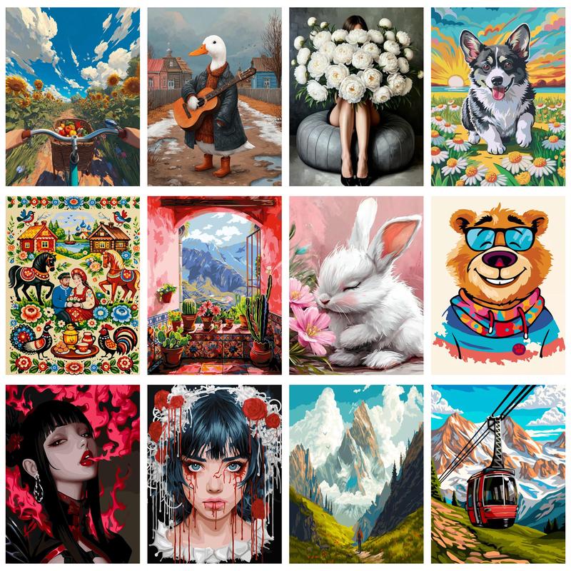 CHENISTORY DIY 숫자로 그리는 그림 소녀 동 - Art And Craft Numbers 리뷰 및 가격