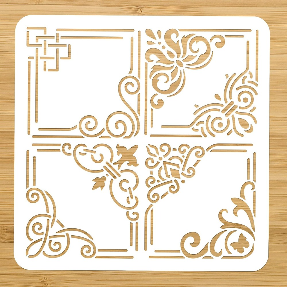 코너 페인팅 스텐실 재사용 가능한 사각형 테두리 페인팅 - Art Craft Template 리뷰 및 가격