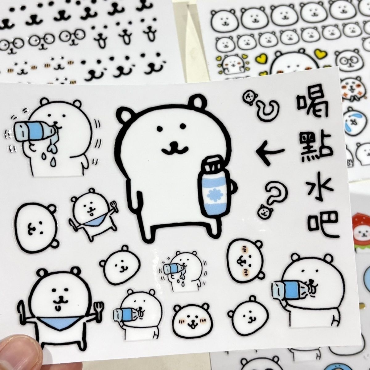 귀여운 농담 곰 전사 스티커 방수 냉소적인 곰 데칼 귀 - Art Craft Materials 리뷰 및 가격