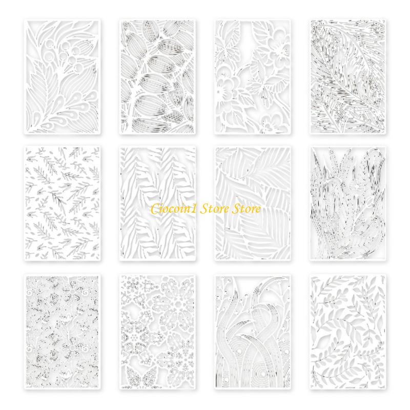 A3PC 6/12Pcs 기하학적 꽃 템플릿 12x8in - Art Craft Template 리뷰 및 가격