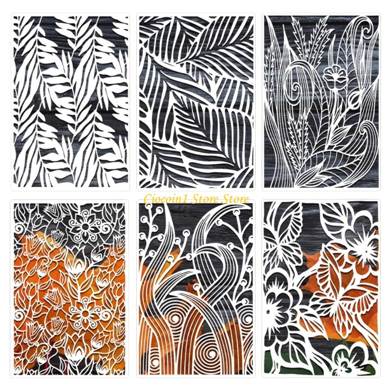 A3PC 6/12Pcs 기하학적 꽃 템플릿 12x8in - Art Craft Template 리뷰 및 가격