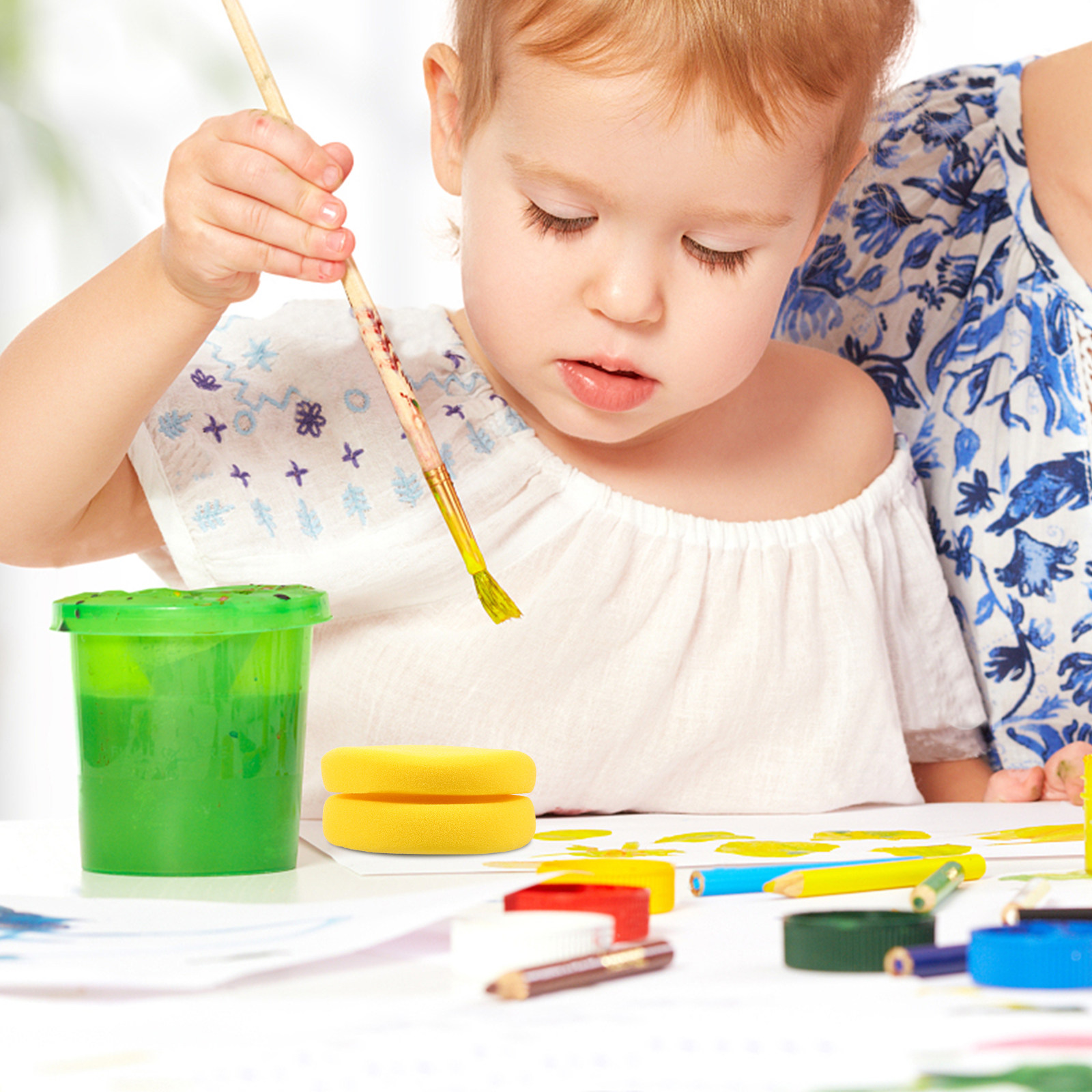 2Pcs 페인팅 스폰지 라운드 DIY 공예 세트 유치원 - Art Craft For Kindergarten 리뷰 및 가격