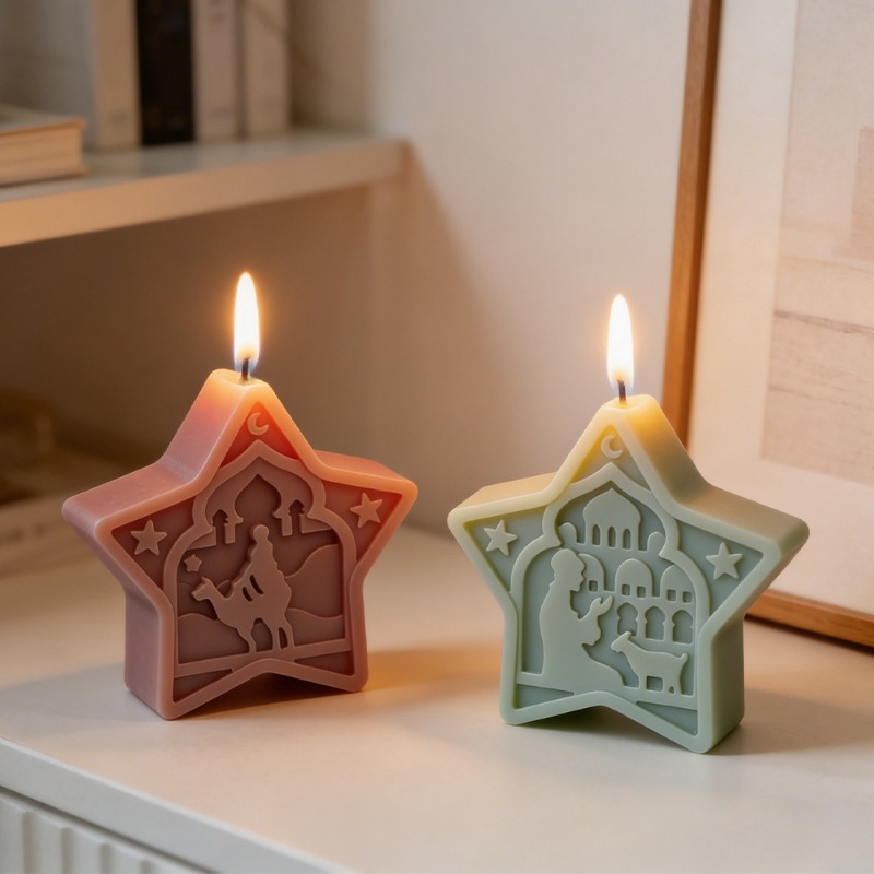 모스크 양초 몰드, 부드러운 별 달 양초 몰드, 아랍  - Art Craft Show 리뷰 및 가격