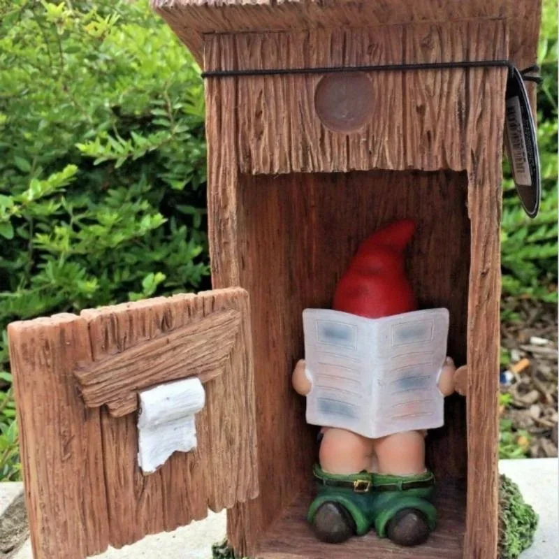 독서 책 Gnome 동상 조각 잠긴 문을 잊어 버렸습니 - Art Craft Door 리뷰 및 가격