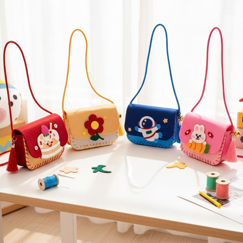 어린이를 위한 펠트 가방 만들기 키트 DIY 바느질 장 - Art Craft For Kindergarten 리뷰 및 가격