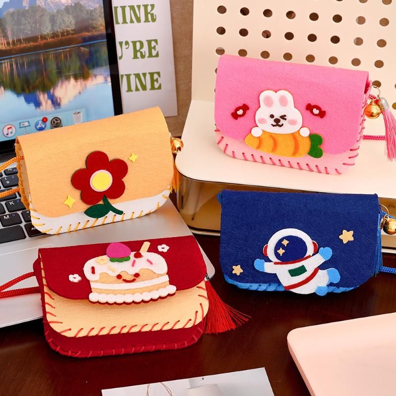 어린이를 위한 펠트 가방 만들기 키트 DIY 바느질 장 - Art Craft For Kindergarten 리뷰 및 가격