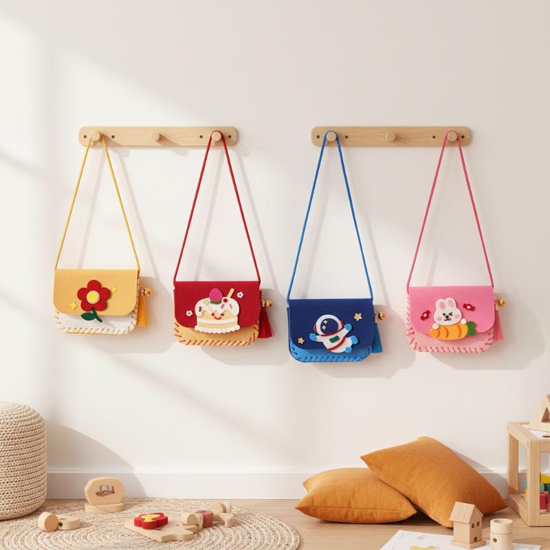 어린이를 위한 펠트 가방 만들기 키트 DIY 바느질 장 - Art Craft For Kindergarten 리뷰 및 가격