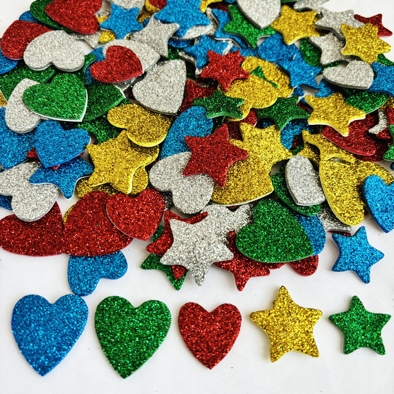 반짝이 별과 하트 폼 스티커, 크리스마스 실내 장식,  - Art Craft For Kindergarten 리뷰 및 가격
