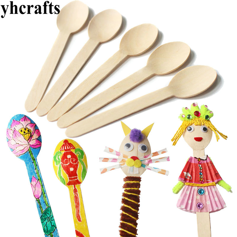 20PCS/LOT.Wood 숟가락 예술과 공예. 조기  - Art Craft For Kindergarten 리뷰 및 가격