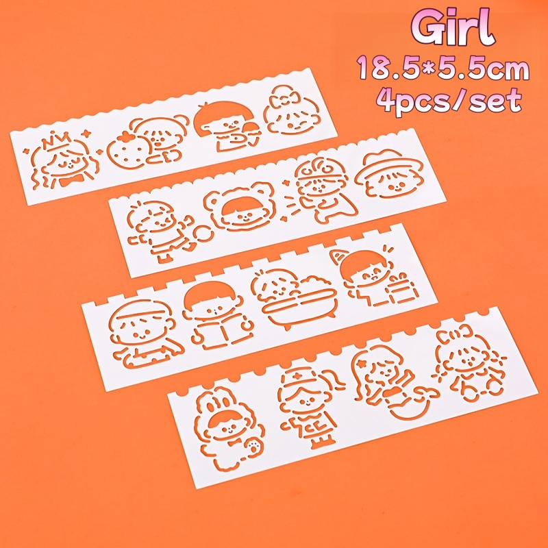 만화 속이 빈 스텐실 자, 학생들을 위한 다양한 모양의 - Art Craft Template 리뷰 및 가격