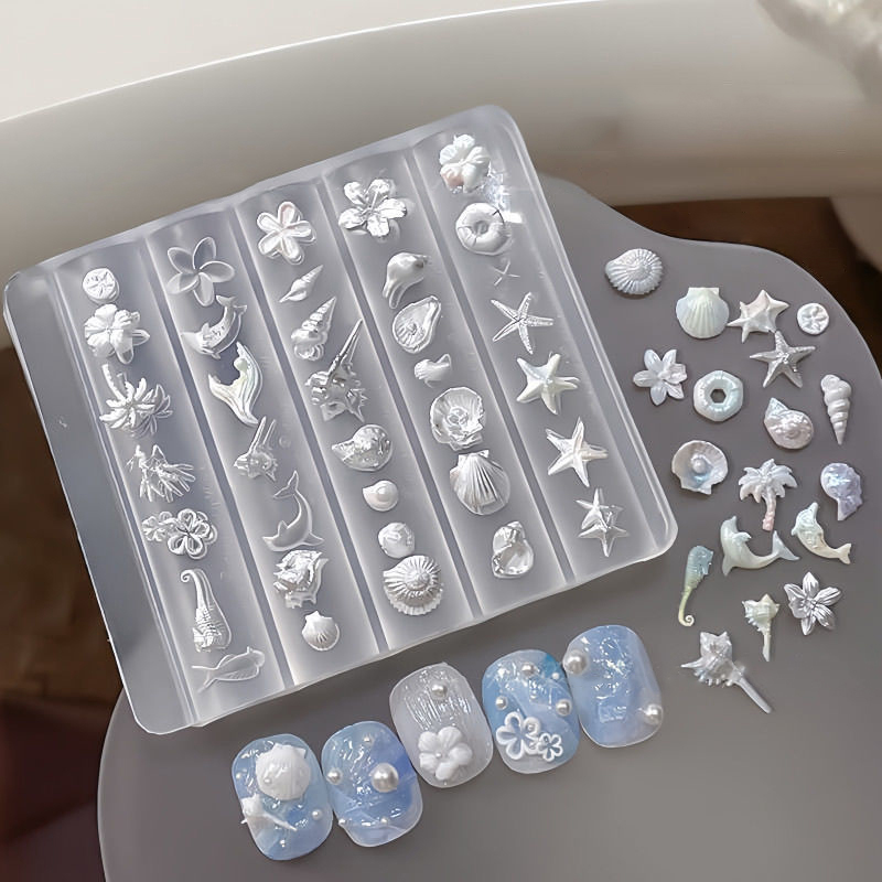 3D 몰드 실리콘 네일 아트 장식 DIY 꽃 디자인 템 - Art Craft Template 리뷰 및 가격
