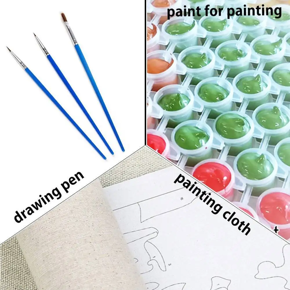 페인팅 바이 넘버스 연꽃 그림 색칠하기 예술 작품 DI - Art And Craft Numbers 리뷰 및 가격